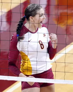 Senior opposite Katherine Harms