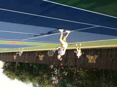 Julia Courter and the women's tennis team closed out the Gopher Invitational today.