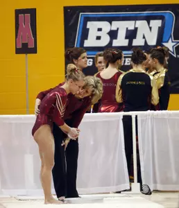 Dusti Russell qualified for the NCAA National Championships in the all around.