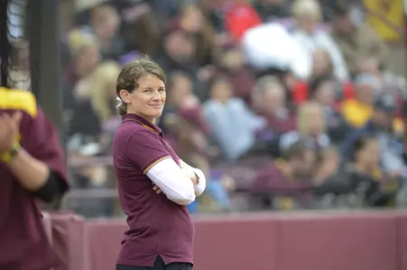 Head coach Jessica Allister has led the Gophers to 31 wins in each of the past two years.