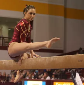 Jenny Covers finished second in the all-around with a career-best score of 39.250.