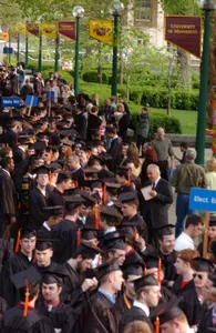 Graduation at the University of Minnesota.