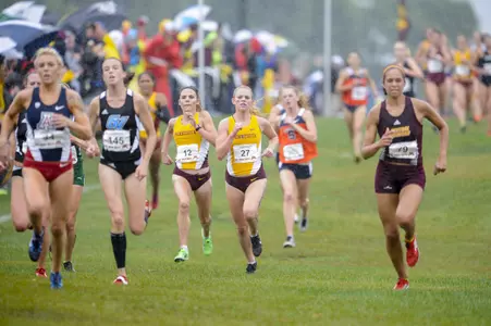 Becca Dyson and Kaila Urick race at last week's Griak.