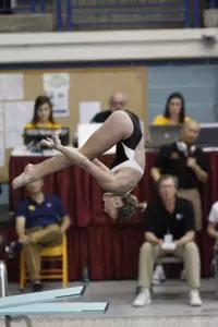 Sarah McCrady won the three-meter dive with a score of 336.15