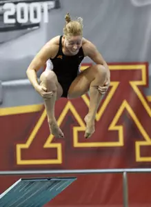 Maggie Keefer took home first in both the three-meter and one-meter diving events