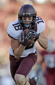 Derrick Engel caught a touchdown pass last weekend in Minnesota's win at Northwestern.