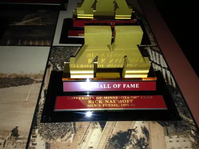 Rick Naumoff became the first men's tennis player to be inducted into the "M" Club Hall of Fame.