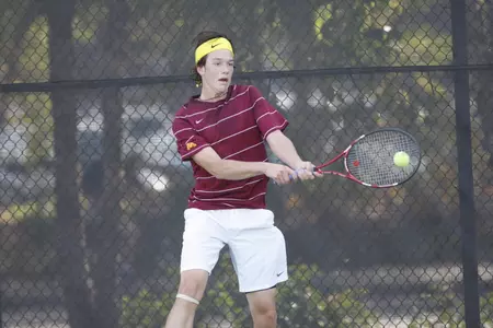 Tucker Saxon took down Princeton's Dan Davies, 6-4, 7-5.