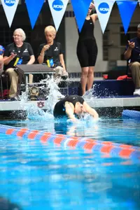 Tess Behrens took home three first-place finishes in the meet