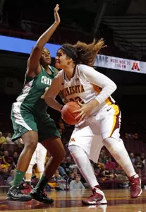 Amanda Zahui B. posted a double-double in her collegiate debut vs. Charlotte Wednesday.