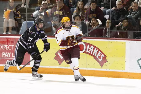 Kyle Rau was one of six Gophers with two points on the night.