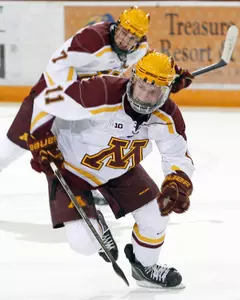 Sam Warning extended his season-opening scoring streak to 12 games.