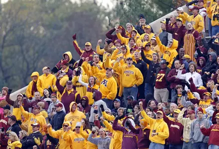 Gopher fans sat behind the Gopher bench at Indiana.