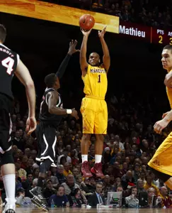 Andre Hollins and the Gophers host Texas A&M-Corpus Christi Saturday night.
