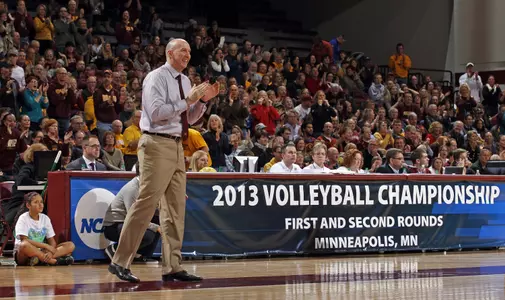 Head Coach Hugh McCutcheon leads the Gophers to their fifth-straight Sweet 16