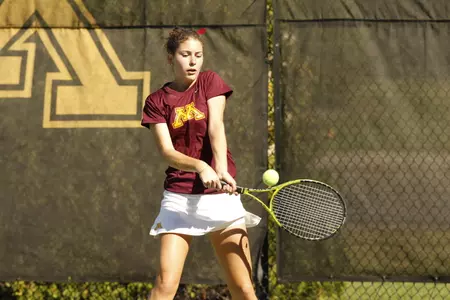 Freshman Paula Rincon Otero saw her first action of the spring season in the team's doubleheader this weekend.