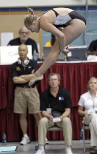 Maggie Keefer won a Big Ten title in 1-meter diving.