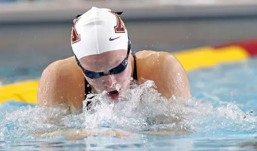 Haley Spencer won her third Big Ten title but first in the 100 breaststroke.