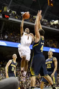 Andre Hollins led Minnesota with 25 points earlier this season against Indiana.