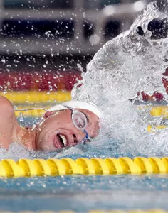 Logan Redondo swam in the fifth place 800 free relay on the night