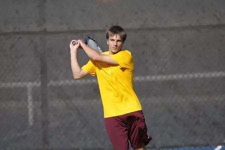 Mathieu Froment earned a singles victory in today's match, defeating Santiago Munoz in three sets.