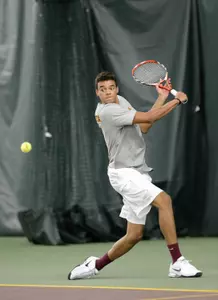 Brendan Ruddock sealed the Gopher victory with a tight 6-7 (3), 7-5, 7-5 win over Louisville's Elizondo.