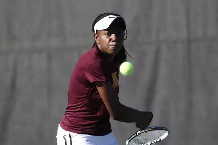 Freshman Jessika Mozia currently leads the team with a 4-2 record so far this spring.