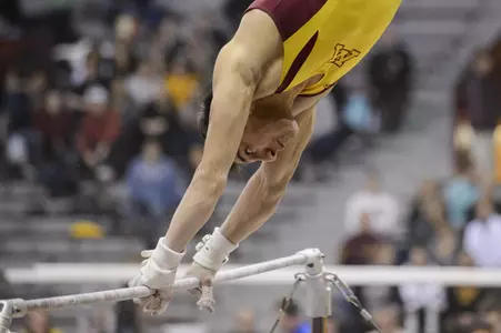 Steve Jaciuk won the high bar with a 14.900, beating the No. 1 and No. 2 ranked gymnasts in the nation.