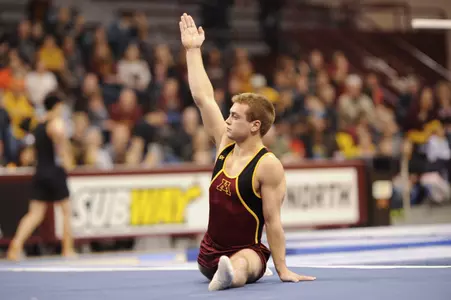 Matt Frey led Minnesota with a 14.800 on the floor exercise.