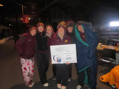 Members of the swimming and diving team participated in Relay for Life on campus.