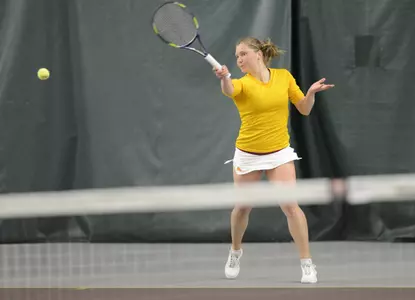 Natallia Pintusava earned a 6-3, 6-2 victory over Mara Schmidt in today's match against No. 23 Purdue.