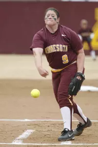Sara Moulton improved to 22-8 with a four-hit complete game.