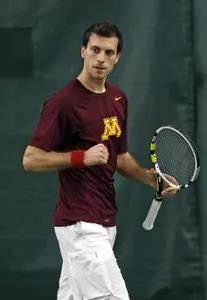 No. 53 Rok Bonin pulled an upset over No. 29 Max Wennakoski to push the Gophers into the NCAA Second Round.