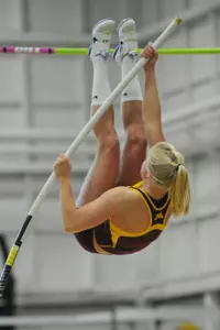 Katie Murgic won the pole vault at Hamline.