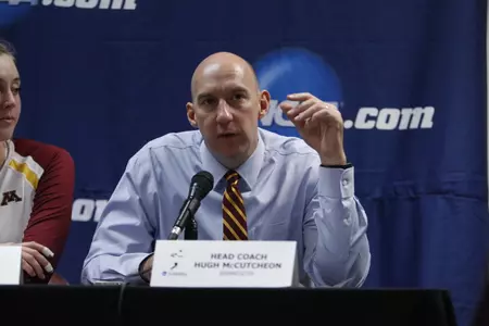 Gopher head coach Hugh McCutcheon