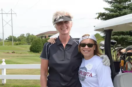 Lynnette Sjoquist and Rachel Banham at Hoops Scramble XI.