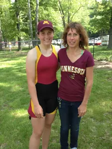 What a pair - Sophomore Lisa Weeks (left) and her mother Susan (right) share a special bond spanning 32 years of Minnesota Rowing.