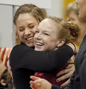 Lindsay Mable notched a 9.975 on her floor exercise.