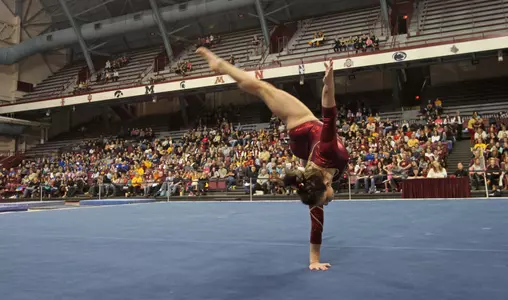 Cierra Tomson set a new career high score on the floor exercise Saturday with a 9.9.