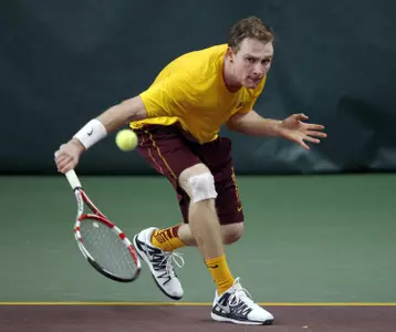 Jeremy Lynn became the first visiting player to ever win a singles match the the Greenwood Tennis Center.