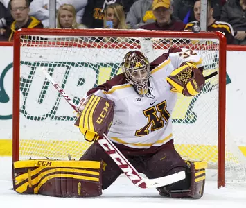 Adam Wilcox, who made 76 saves in the North Star College Cup, was named Tournament MVP.