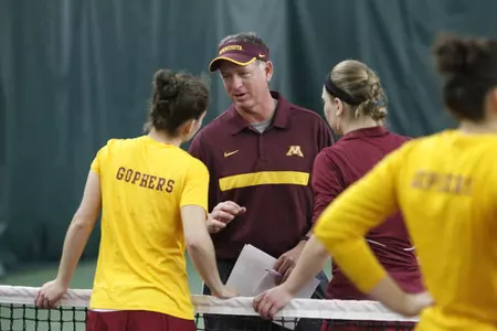 Head coach Chuck Merzbacher is in his third season coaching the Gophers.