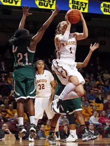 Rachel Banham will be honored before the game for scoring her 2,000th career point.