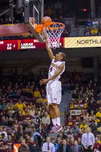 DeAndre Mathieu rises for a layup.