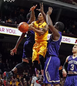 DeAndre Mathieu and the Gophers host North Dakota Monday night.