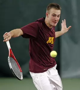 Jack Hamburg won both of his matches on Friday against Tulsa.