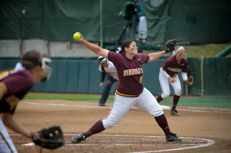 Sara Moulton tossed her third shutout of the weekend.
