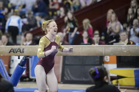 Lindsay Mable posted a 39.600 all-around score.