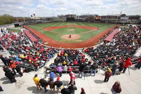 The April 13 game against Nebraska at Siebert Field will air on BTN.