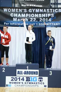 Lindsay Mable set a school record and won the Big Ten All-Around title with a 39.650